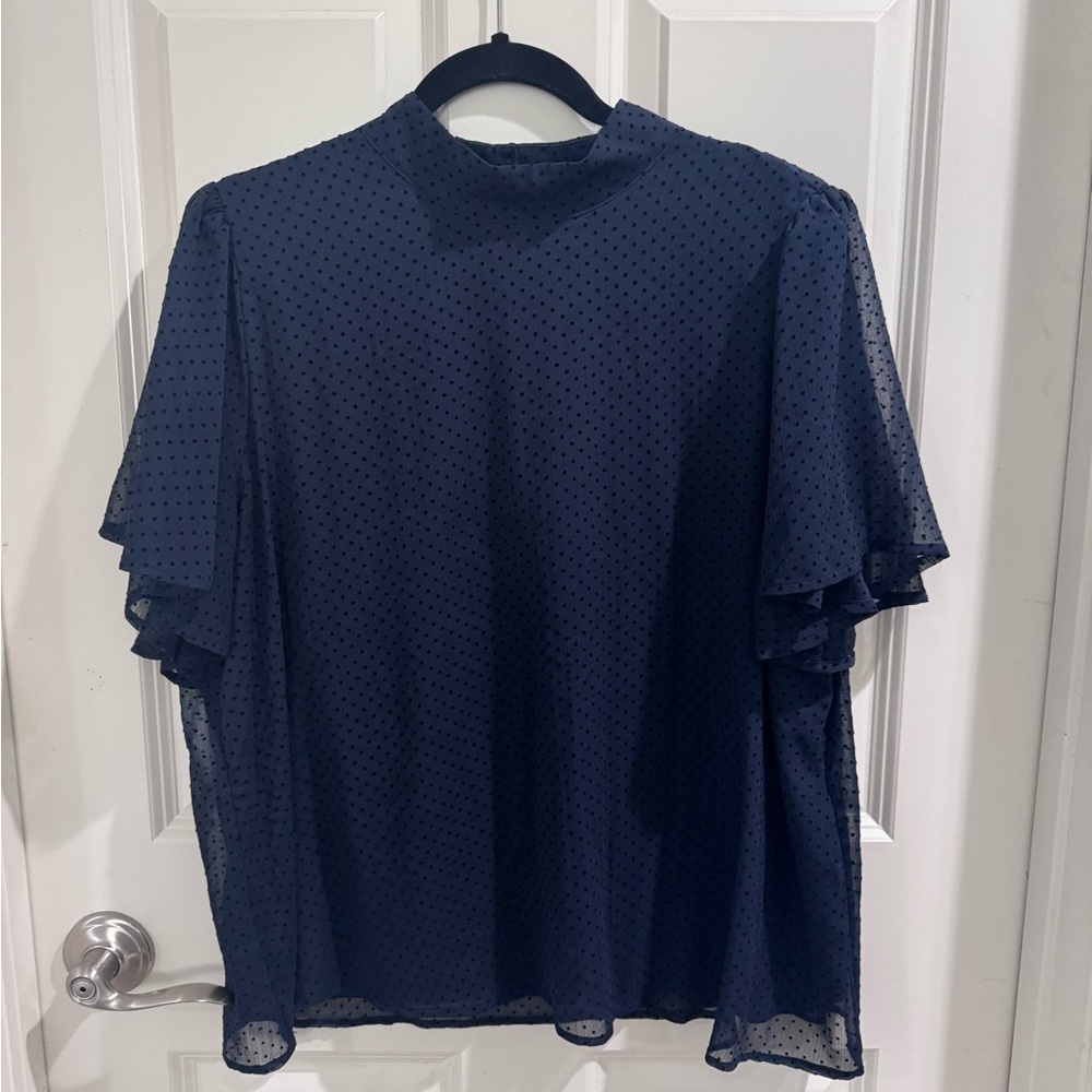 Lauren Conrad Navy Blue Women's Top size XL - Picture 2 of 5